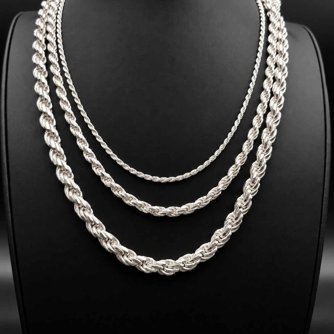 Rope Chain – Diamond Cut Sterling Silver