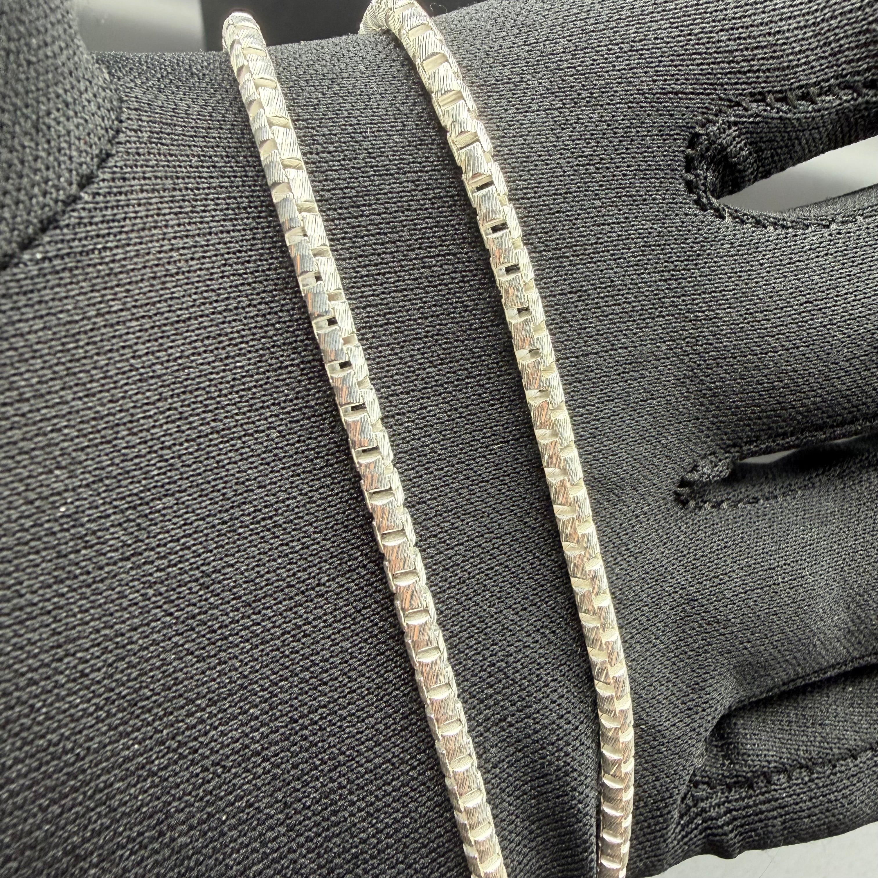 PRESTIGE 3MM TWISTED BOX CHAIN - STERLING SILVER