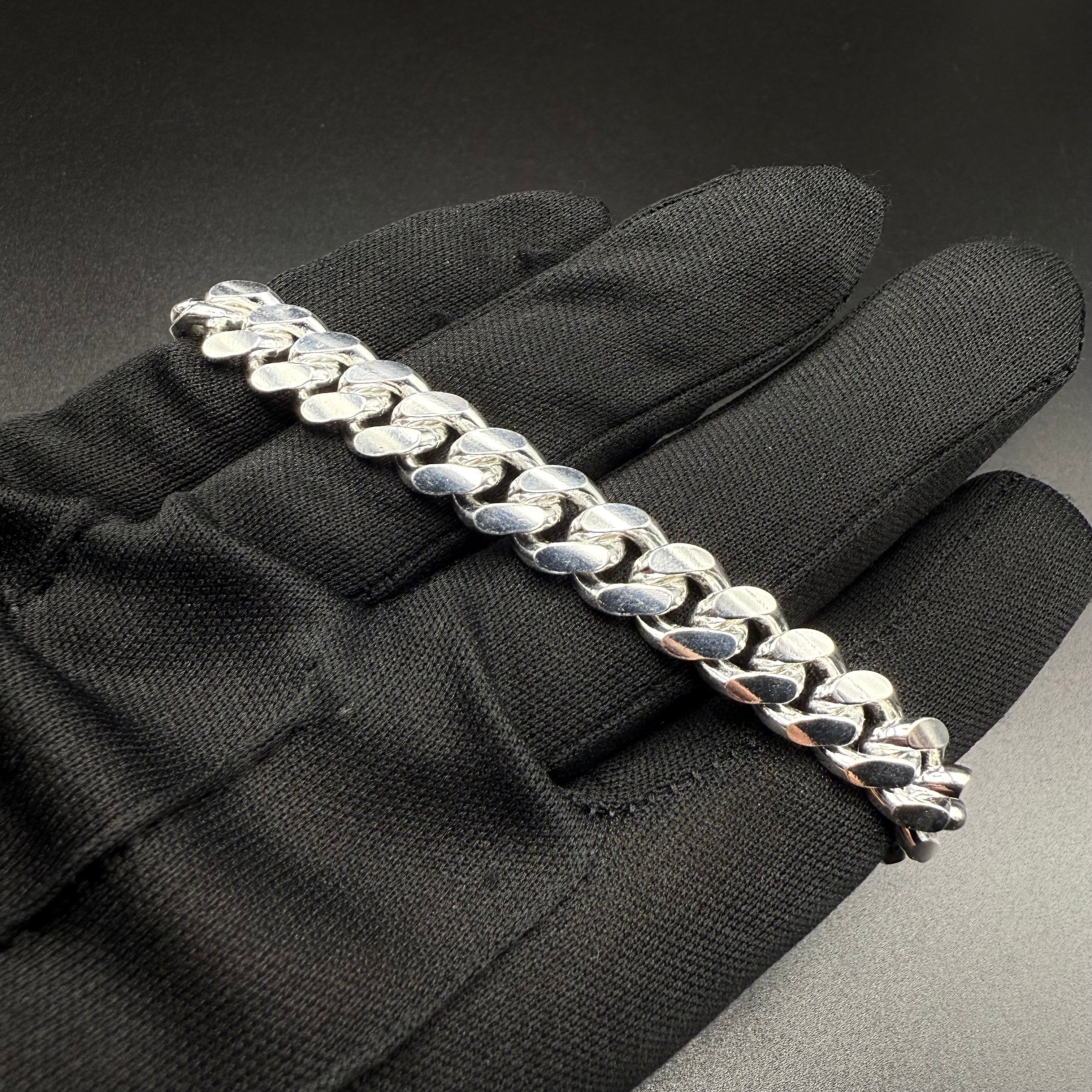 10MM Miami Cuban Link Bracelet– Sterling Silver