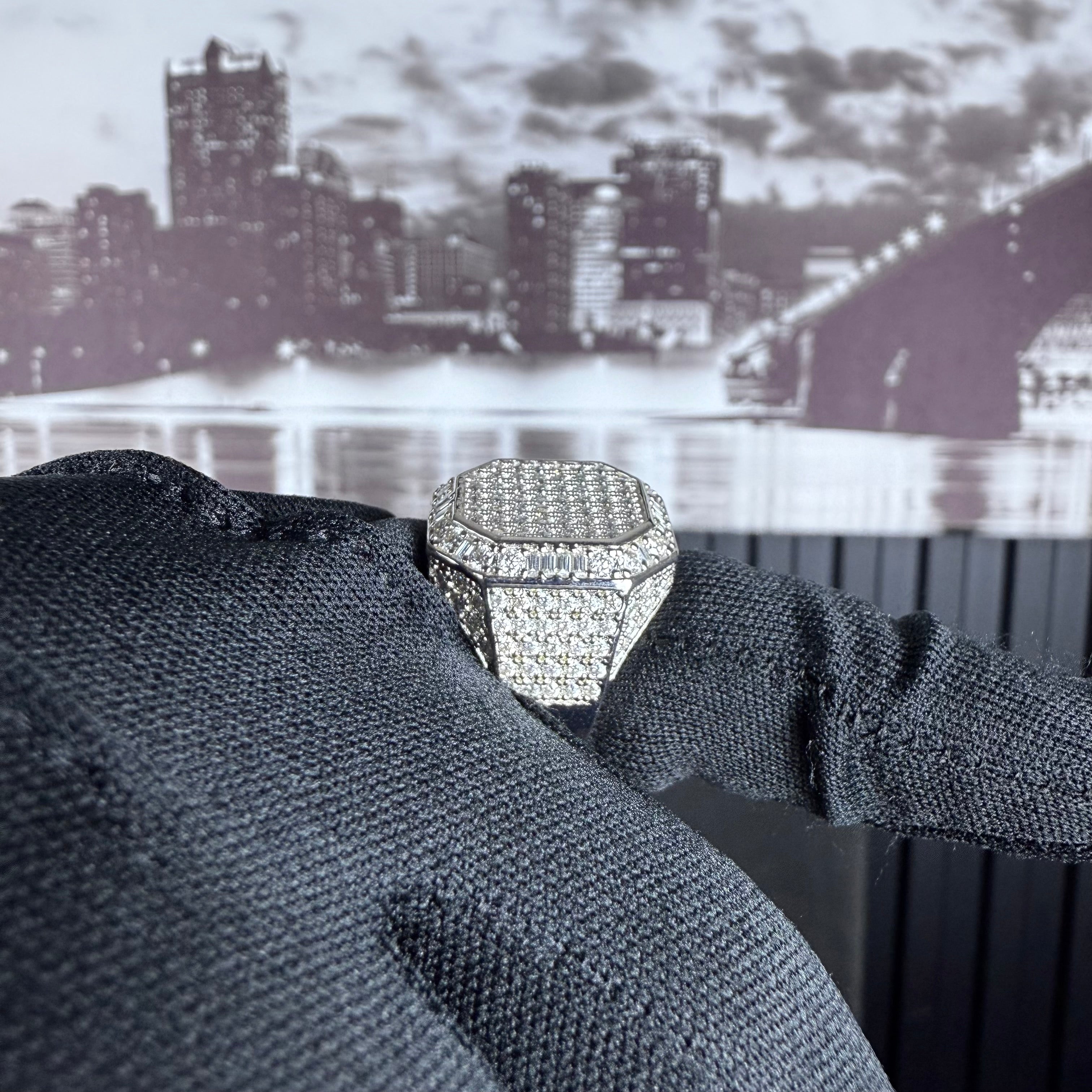 Authority Ring – Moissanite – Sterling Silver