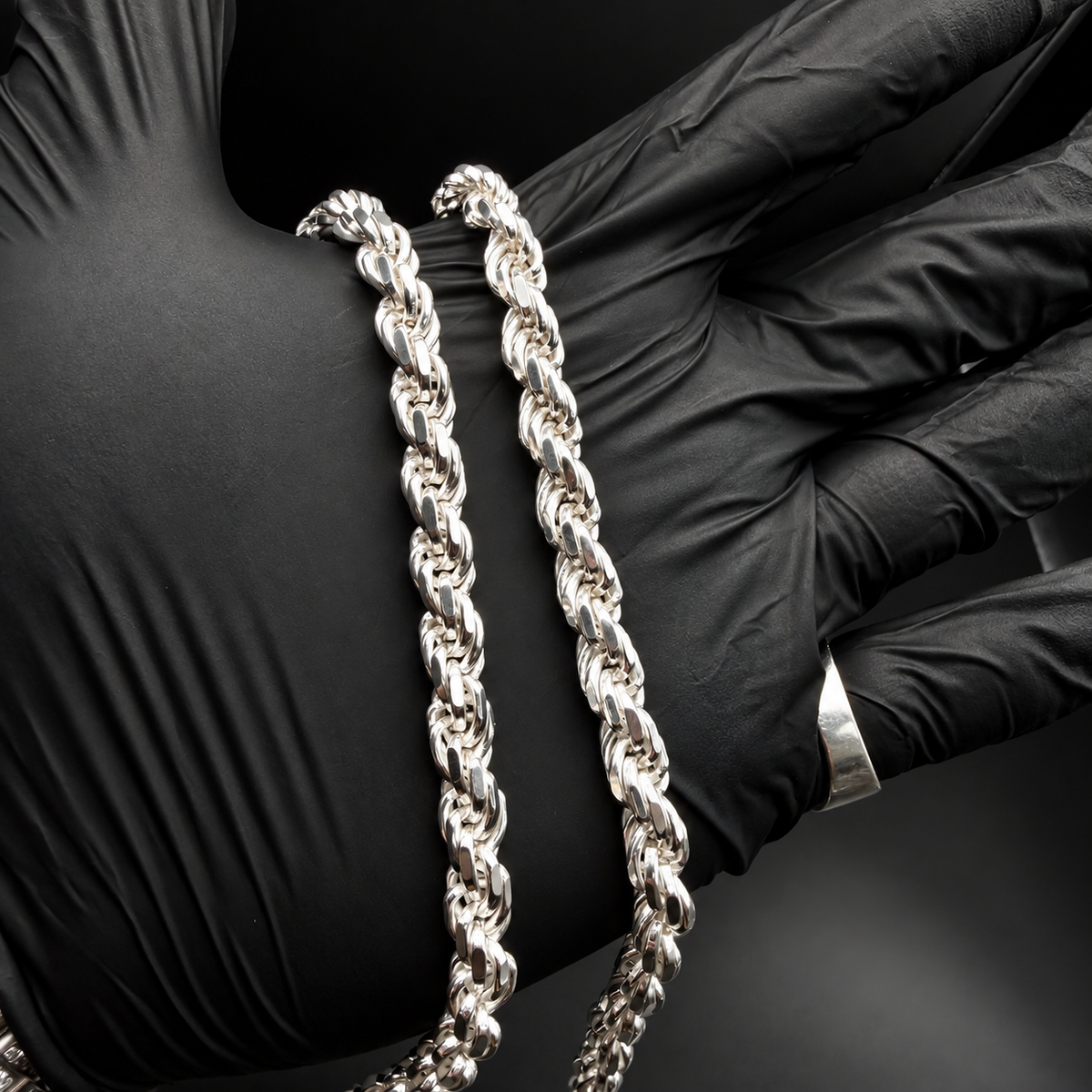 Rope Chain – Diamond Cut Sterling Silver