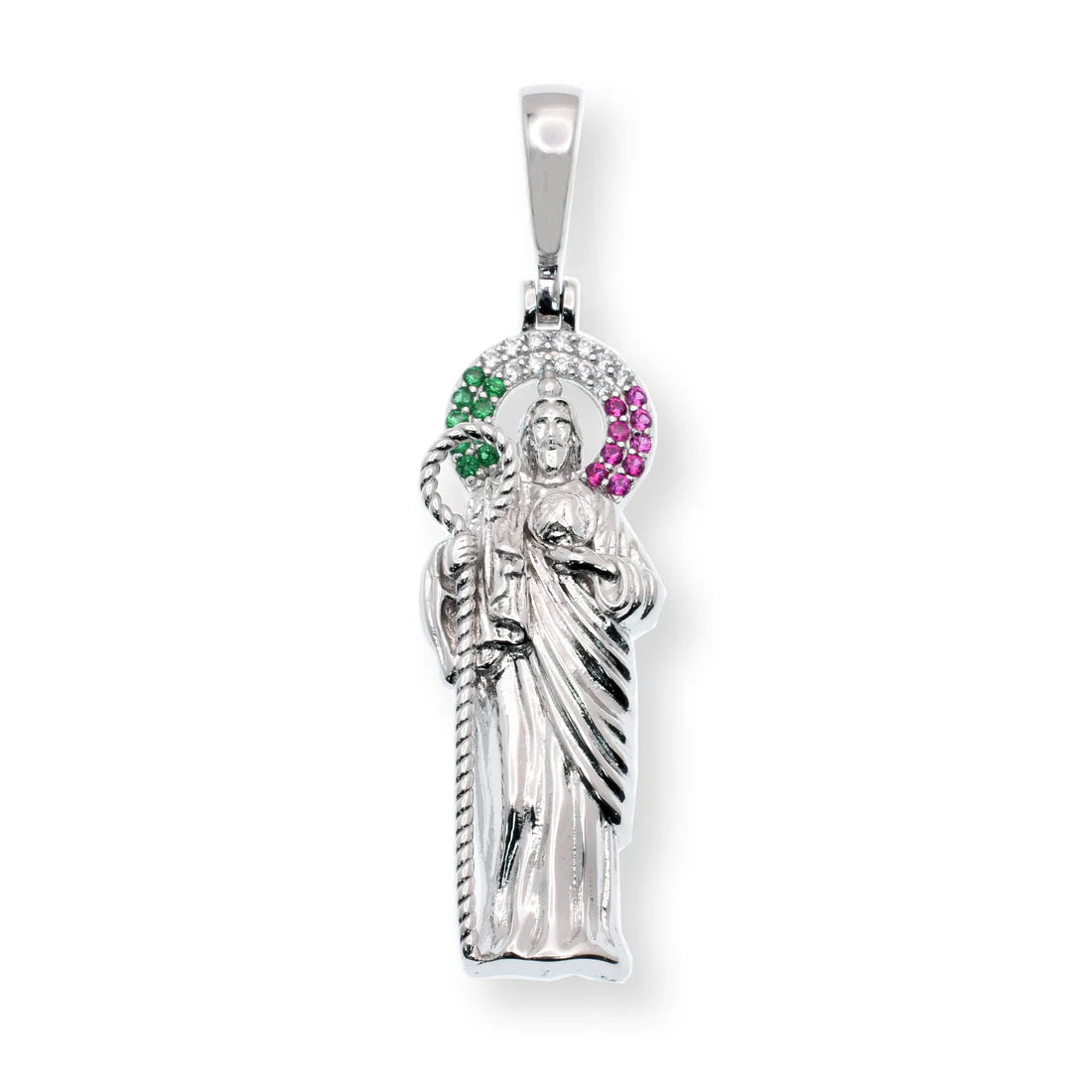 ST JUDE SMALL PENDANT - PREMIUM CZ - STERLING SILVER