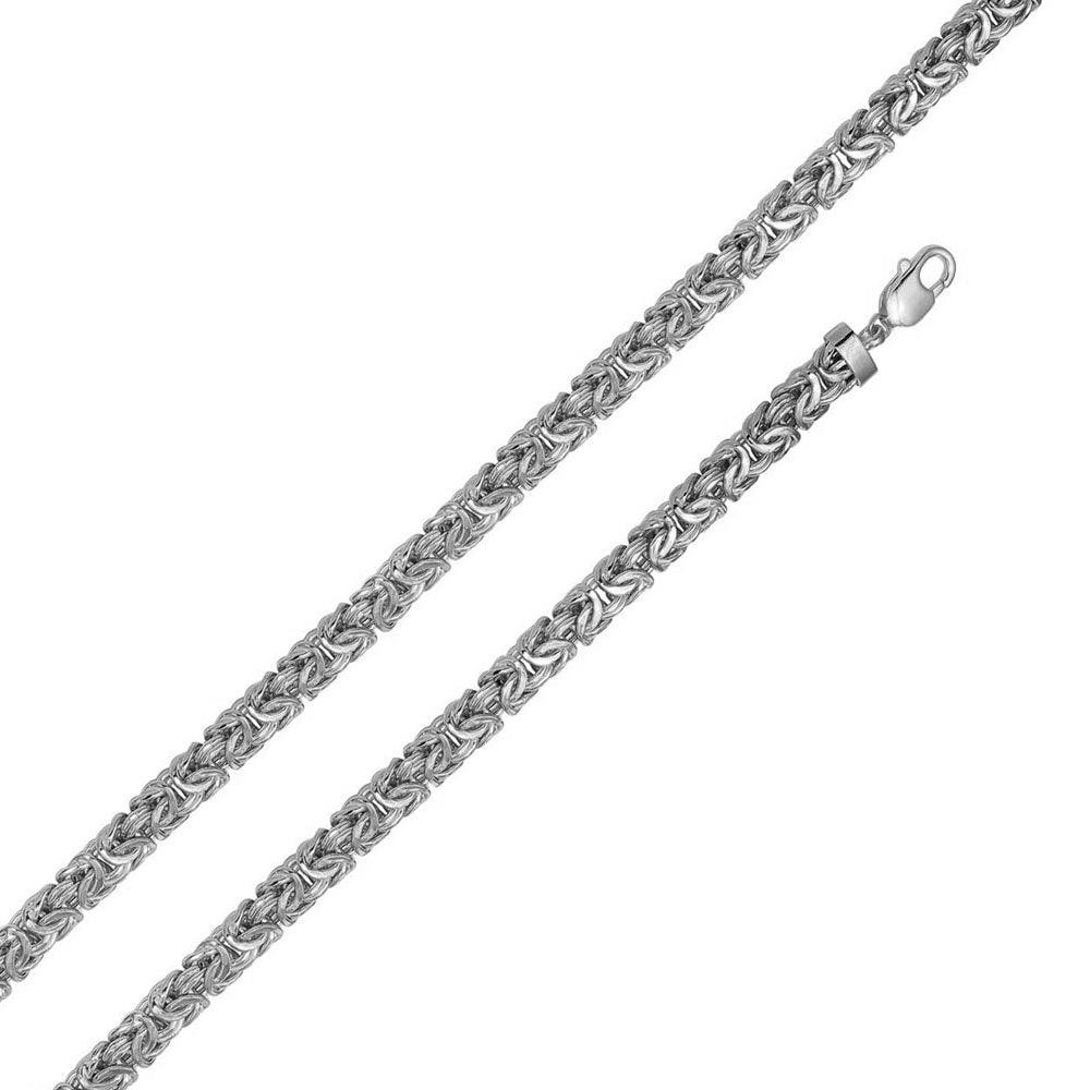 8MM BYZANTINE CHAIN - STERLING SILVER
