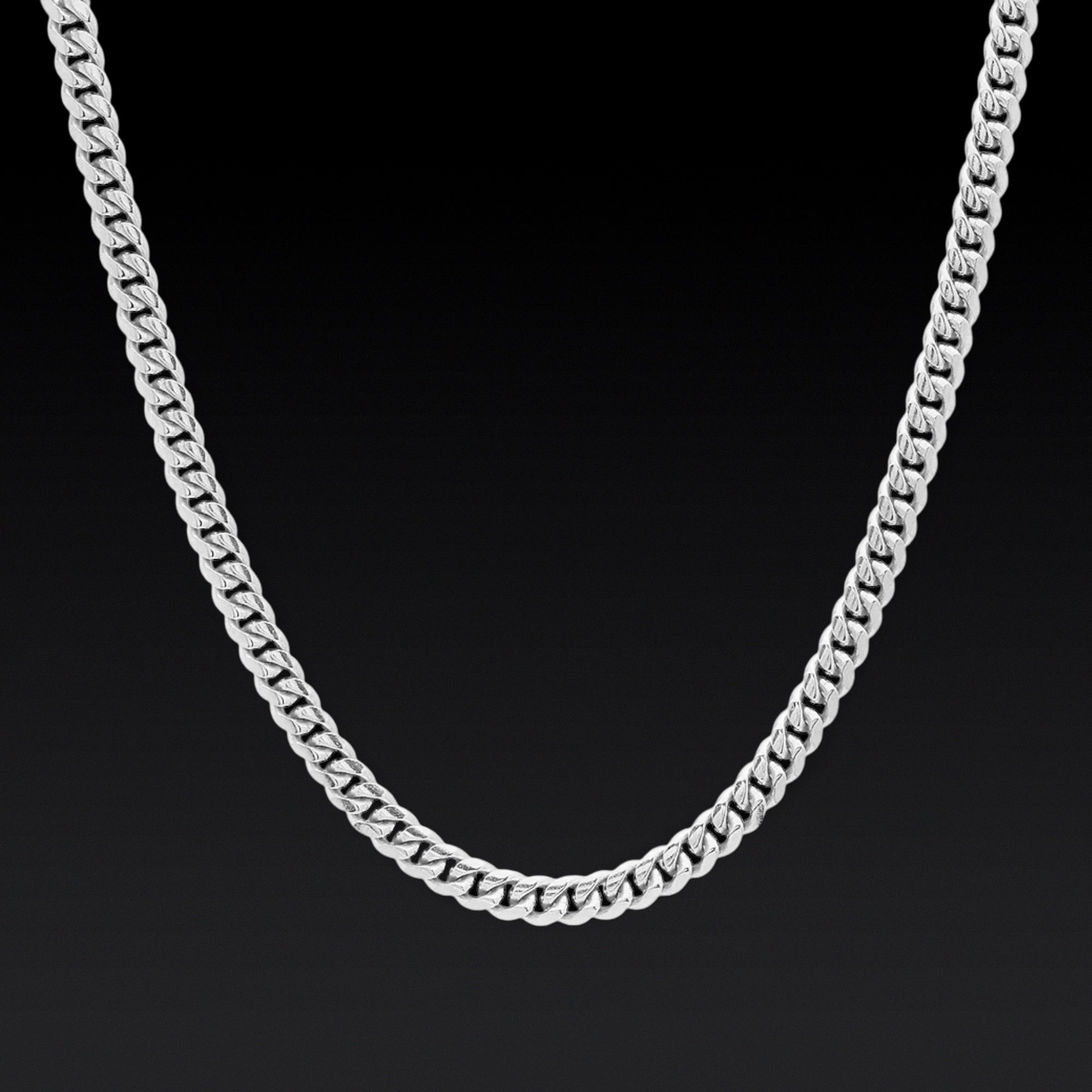 Silver Cuban Link Chain - 4mm