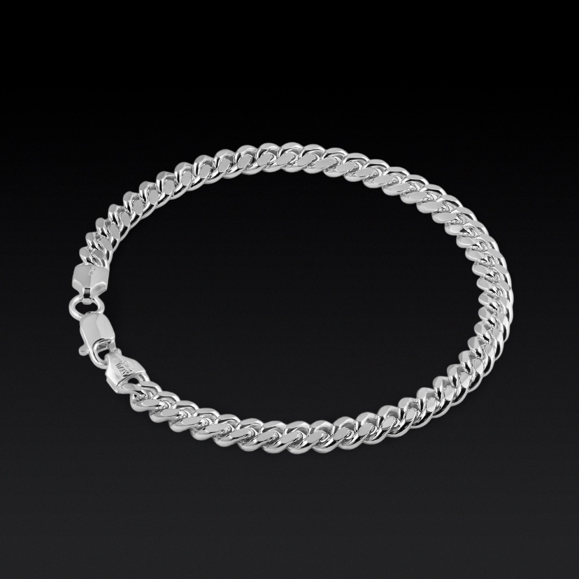 SILVER CUBAN LINK BRACELET - 5.5MM