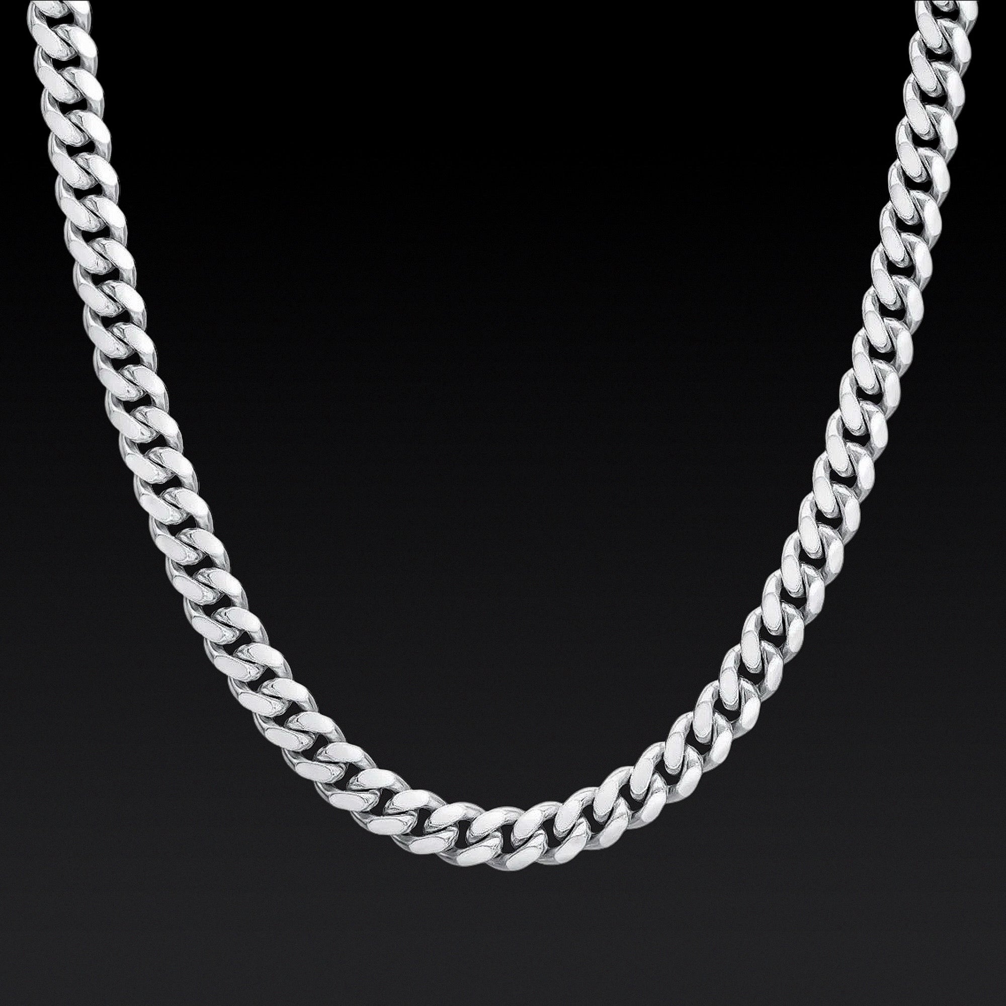 Silver Cuban Link Chain - 7mm