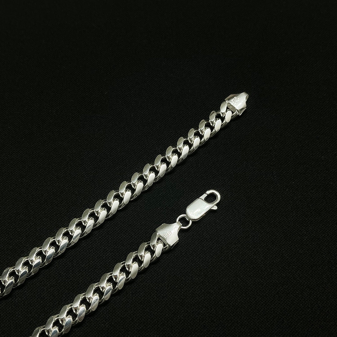 SILVER CUBAN LINK BRACELET - 7MM