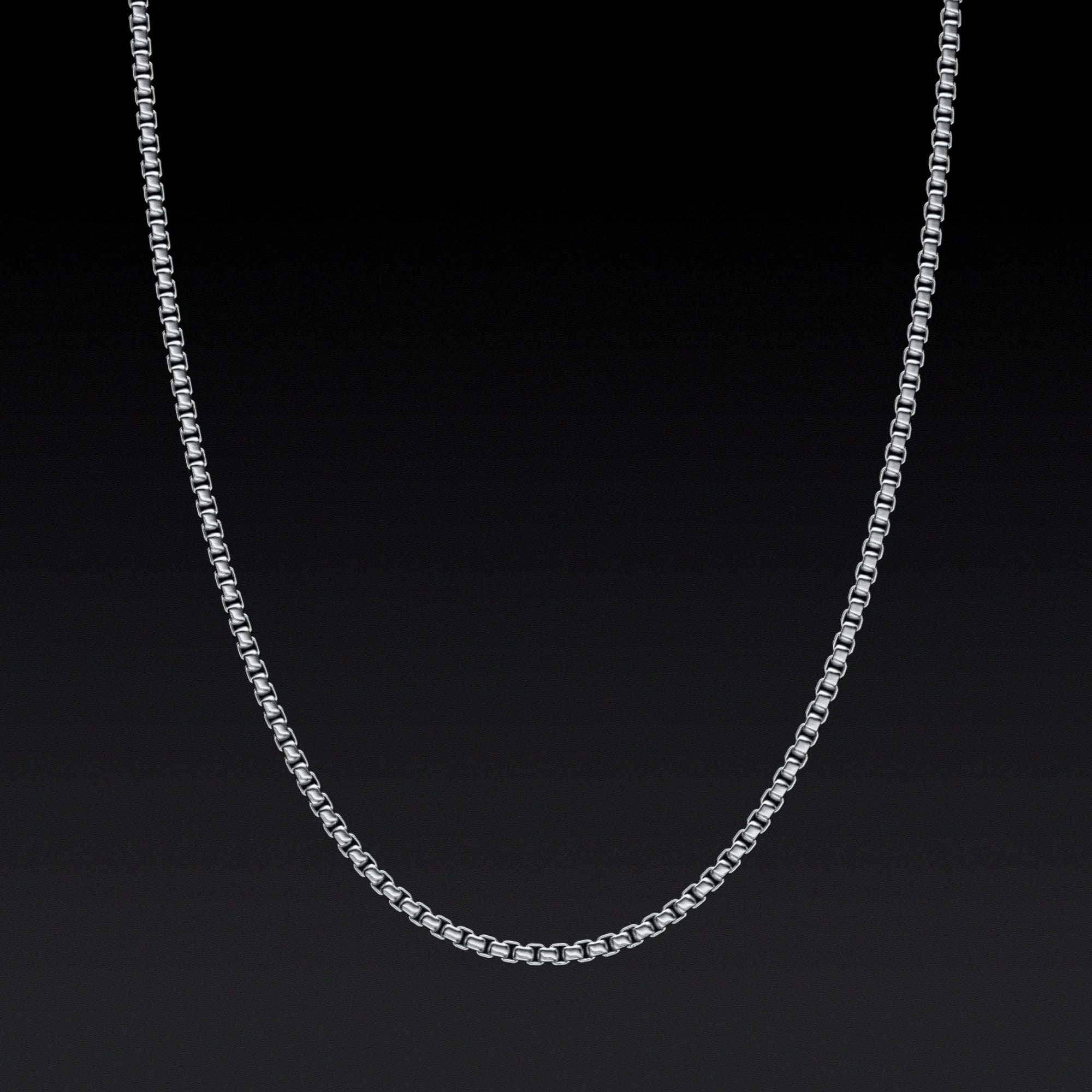 Silver Round Box Chain - 2.5mm