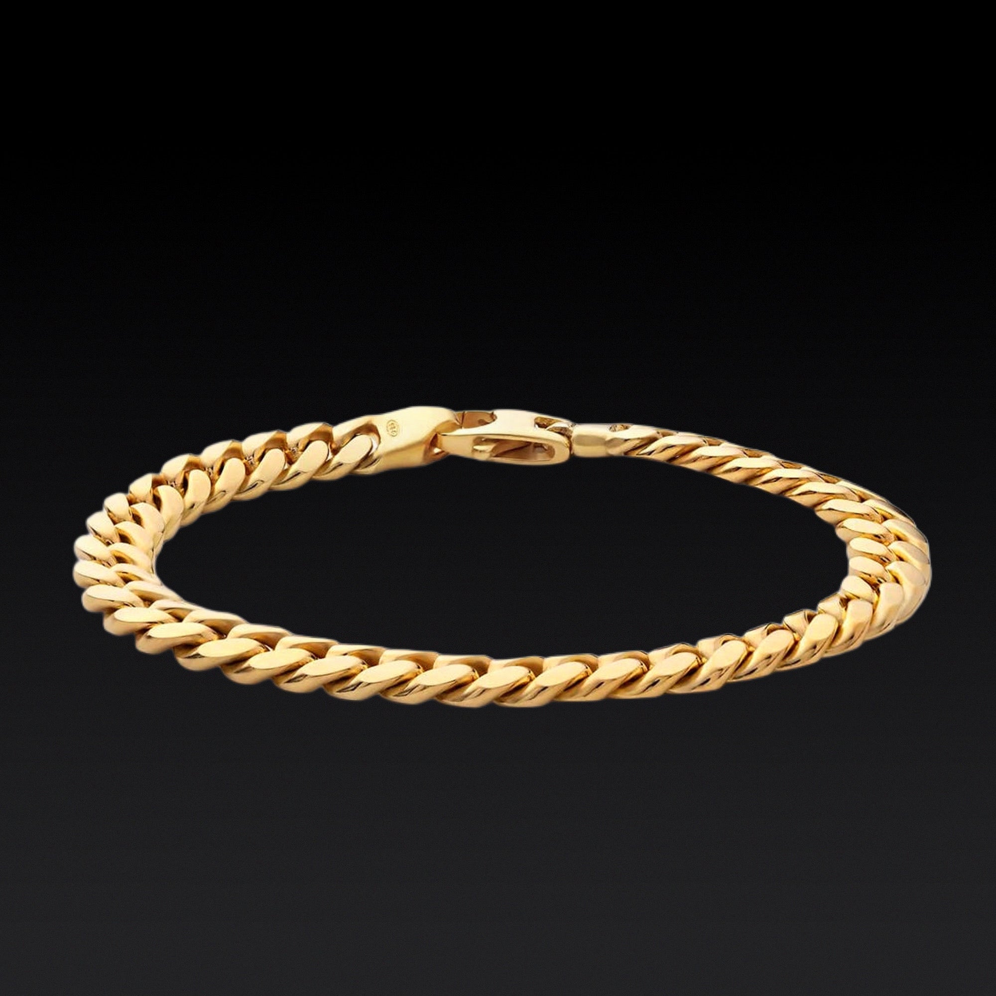 GOLD CUBAN LINK BRACELET - 7MM