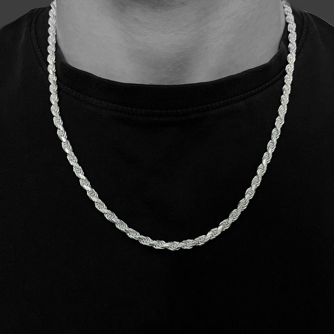 5MM Rope Chain – Sterling Silver