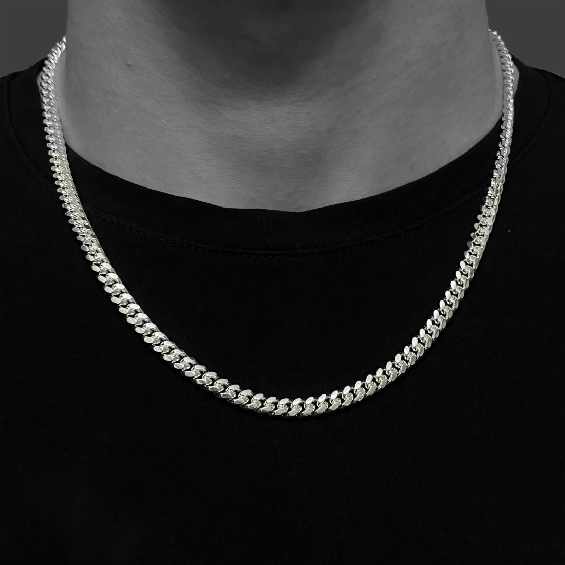 5.5MM Miami Cuban Link Chain – Sterling Silver