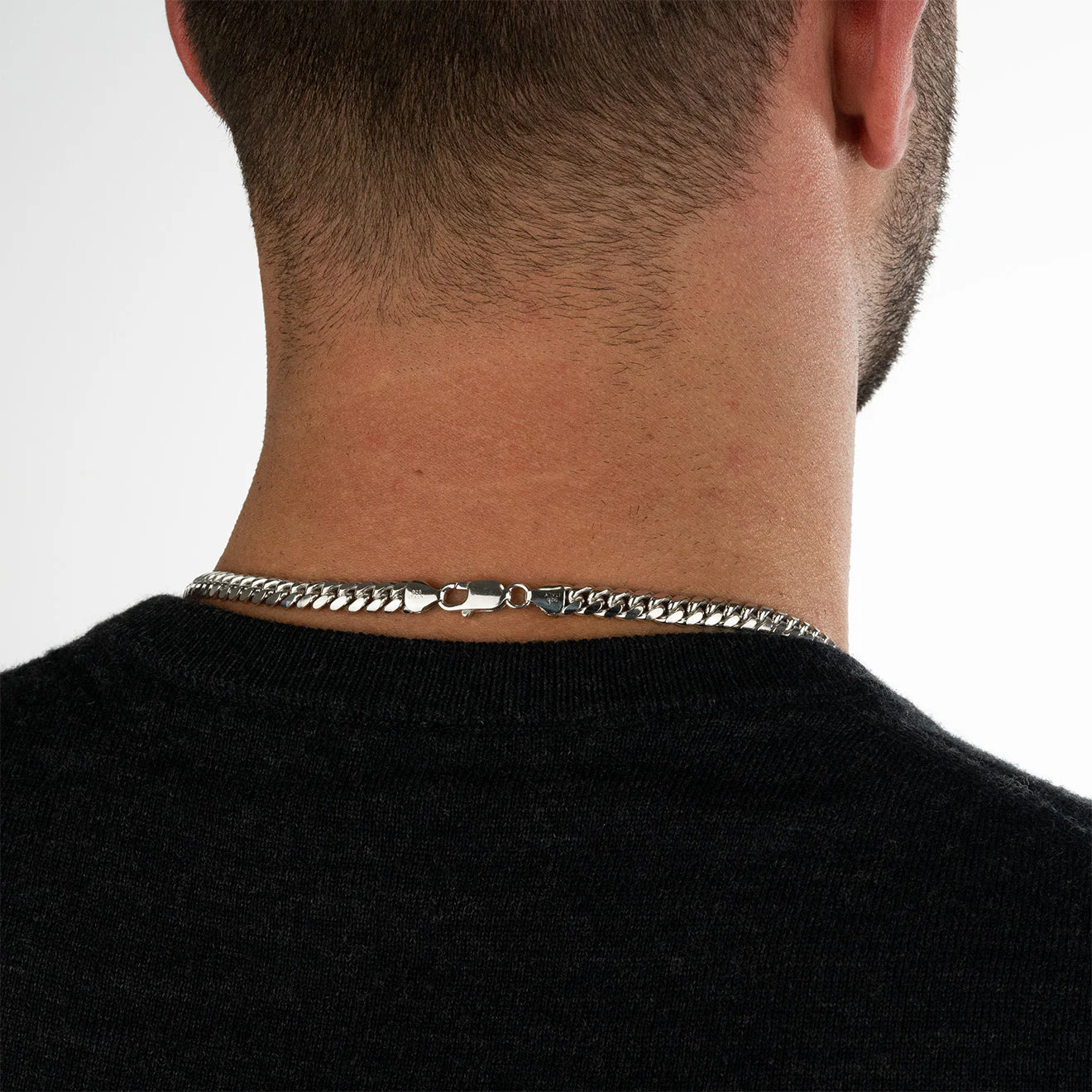 7MM Miami Cuban Link Chain – Sterling Silver